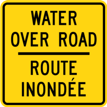 WATER OVER ROAD / Route inondée Tab